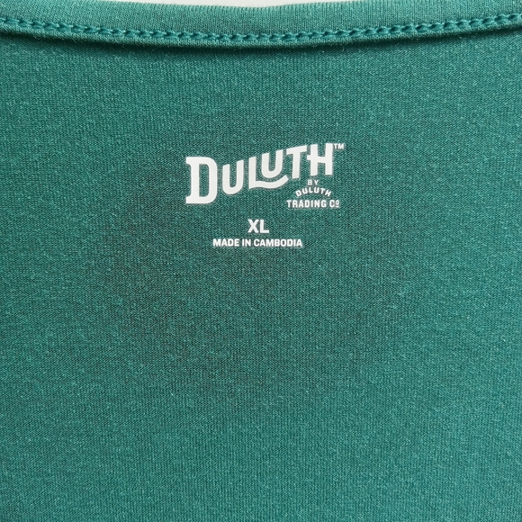 Duluth Trading Co Women's Dang Soft Long Sleeve Henley V-Neck Green XL - Picture 3 of 7